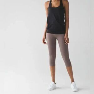 Lululemon Flow & Go Crop Cool Cocoa Leggings Women's Size 4